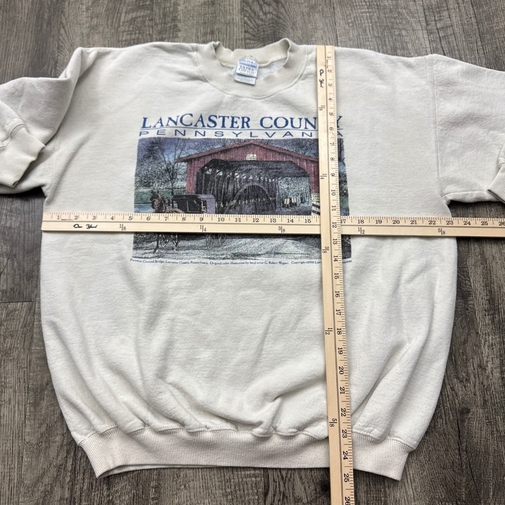 Vintage Lancaster County Pennsylvania Amish Crewneck Sweatshirt L - Picture 3 of 5
